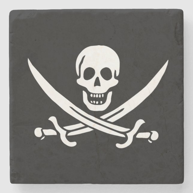 Porta-copo De Pedra Drapeau Pirate Jolly Roger (Frente)