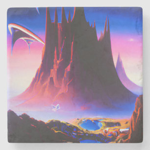 Porta-copo De Pedra Dream World Oil Painting