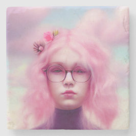 Porta-copo De Pedra Dreamy Rosa