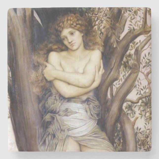 Porta-copo De Pedra Dryad (Linda Ninfa Árvore) (Mito Grego) (Frente)