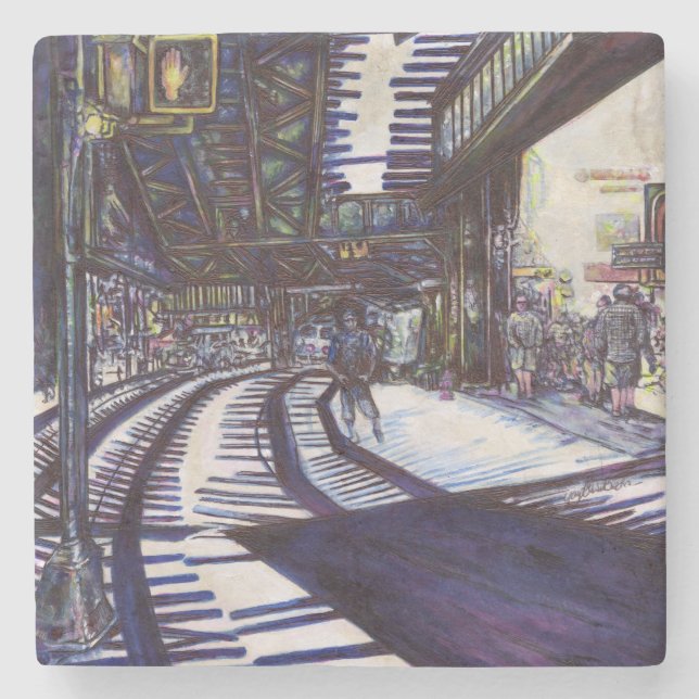 Porta-copo De Pedra Dusting the Piano (Frente)