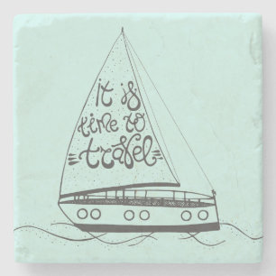 Porta-copo De Pedra É hora de viajar