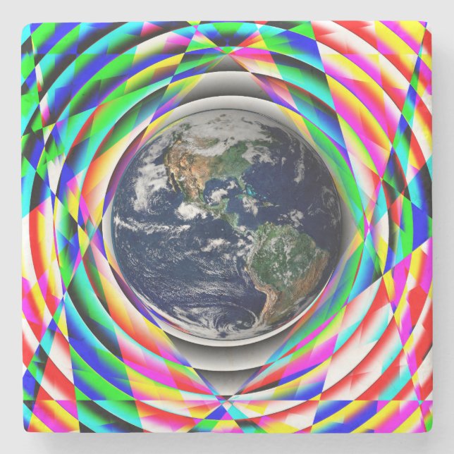 Porta-copo De Pedra Earth Vibes de Kenneth Yoncich (Frente)