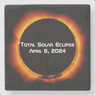 Porta-copo De Pedra Eclipse Solar Total 2024