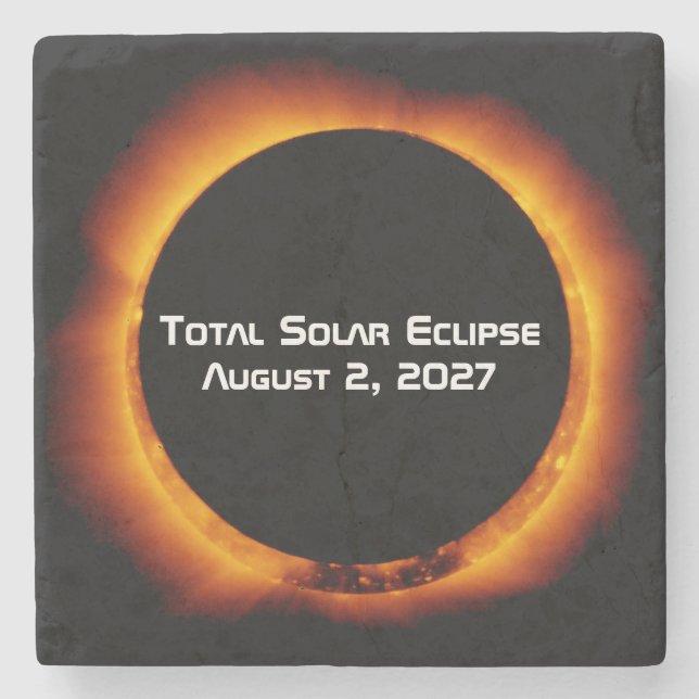 Porta-copo De Pedra Eclipse Total do Século 2027 (Frente)