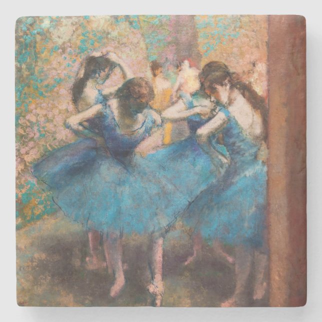 Porta-copo De Pedra Edgar Degas - Dançarinos em azul (Frente)