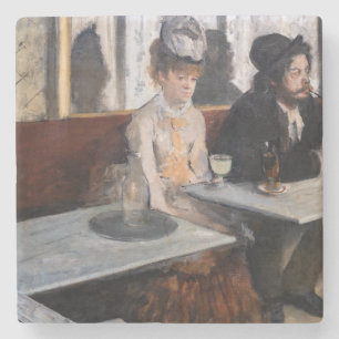 Porta-copo De Pedra Edgar Degas - Num Café / A Absinthe