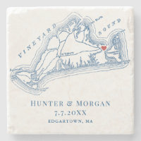 Edgartown MÃE Martha é a Vineyard Blue Wedding Fav