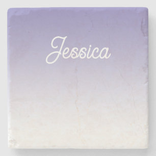 Porta-copo De Pedra (Editável) Cor Púrpura Leve e seu texto