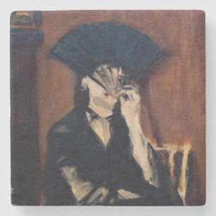 Porta-copo De Pedra Edouard Manet - Berthe Morisot com um ventilador