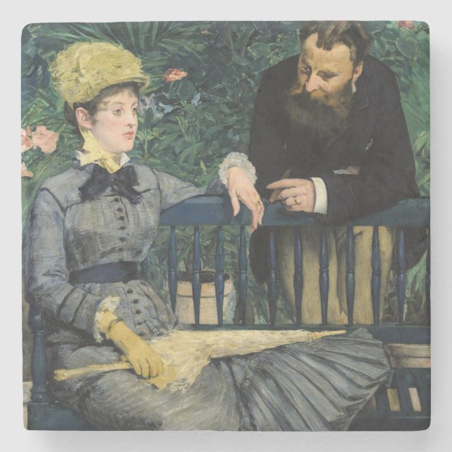 Porta-copo De Pedra Edouard Manet - No Conservatório (Frente)
