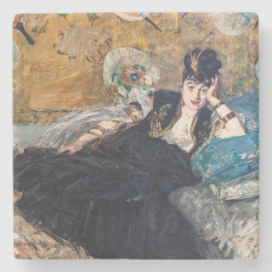 Porta-copo De Pedra Edouard Manet - Senhora com Leques