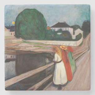 Porta-copo De Pedra Edvard Munch - As Raparigas na Ponte