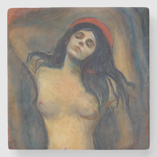 Porta-copo De Pedra Edvard Munch - Madona (Frente)