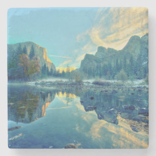 Porta-copo De Pedra EL Capitan e reflexão de três irmãos