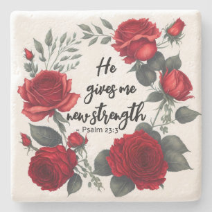 Porta-copo De Pedra Ele Me Dá Uma Nova Força