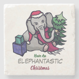 Porta-copo De Pedra Elefante de Papais noeis elefantes de Natal