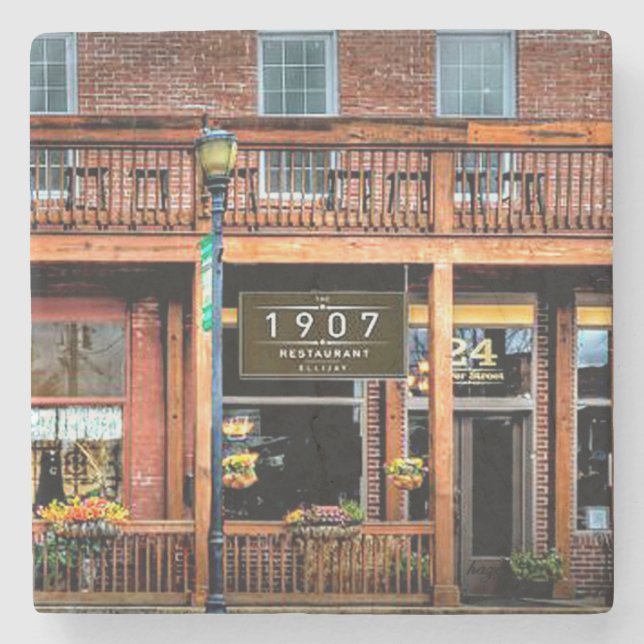 Porta-copo De Pedra Ellijay, Georgia, Restaurante 1907, Portas copos M (Frente)