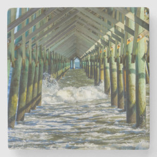 Porta-copo De Pedra Em Folly Beach Pier