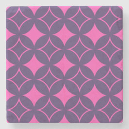 Porta-copo De Pedra Embarcação rosa e roxa