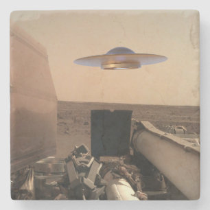 Porta-copo De Pedra Encontro de Saucer de OVNI de Alienígena Mars InSi