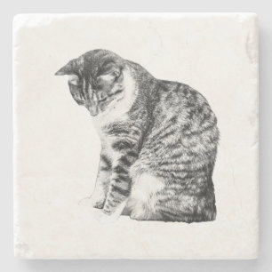 Porta-copo De Pedra Ênfase de Gato Sombreado para as Noites de outono