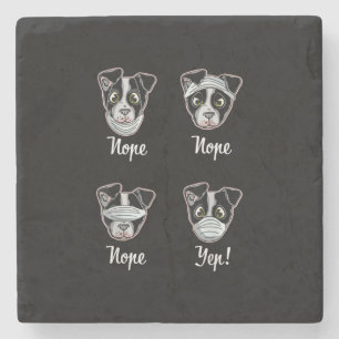 Porta-copo De Pedra Engraçada Boston Terrier Gift Mouth Nose Mask Cã