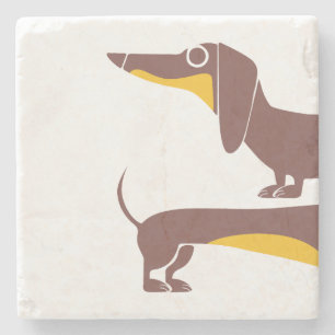 Porta-copo De Pedra Engraçado e fofo dachshund para os pais de cães lo