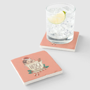 Porta-copo De Pedra Engraçado Xmas Hedge Nog Hedgehog Eggnog Natal