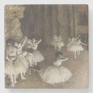 Porta-copo De Pedra Ensaio do balé no palco por Edgar Degas