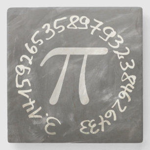 Porta-copo De Pedra Ensino De Chalkboard Pi Day Pi Day