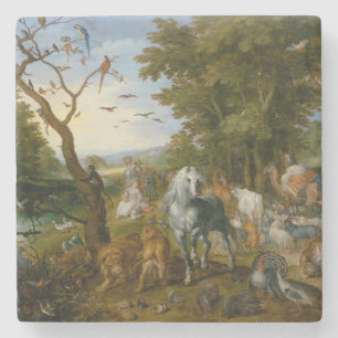 Porta-copo De Pedra Entrada dos animais na arca de Noah (Brueghel)
