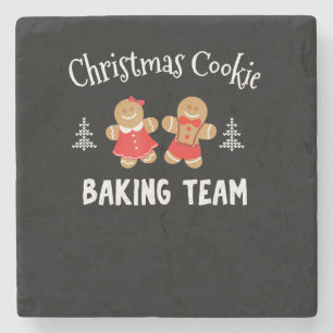 Porta-copo De Pedra Equipe de panificação de biscoitos de Natal p
