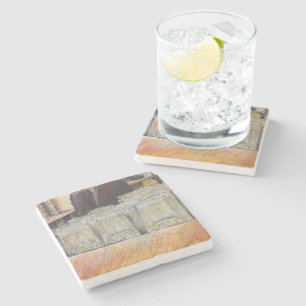 Porta-copo De Pedra Equivalente Luminoso de Emoções Passivas