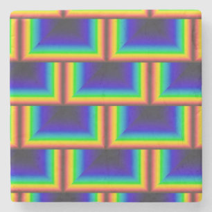 Porta-copo De Pedra Escalas quadradas de espectro solar