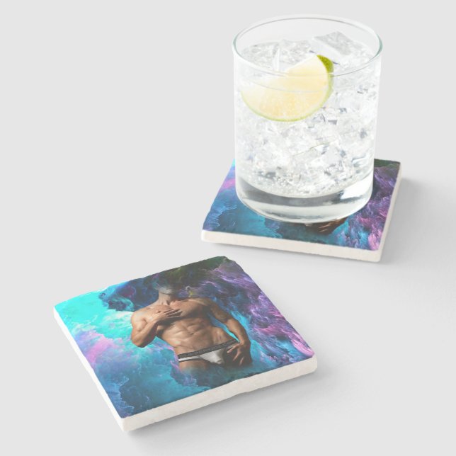 Porta-copo De Pedra EscorregadioJoe muscular roupa interior vibrante (Lateral)