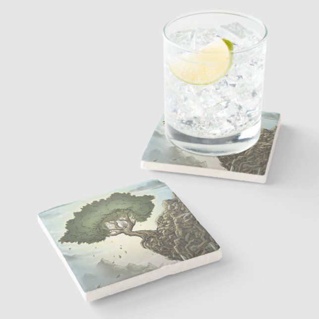 Porta-copo De Pedra Esperança Impossível (Lateral)