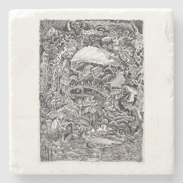 Porta-copo De Pedra Esperando o Maelstrom (Frente)