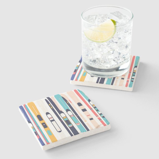 Porta-copo De Pedra Esquis (Lateral)