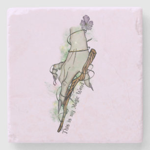 Porta-copo De Pedra Esta É A Minha Varinha Mágica