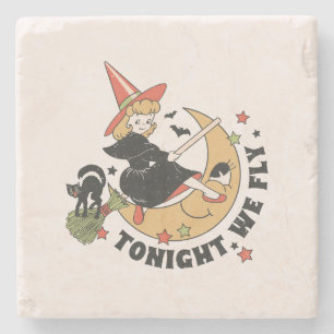 Porta-copo De Pedra Esta Noite Voamos Com A Bruxa Bonita