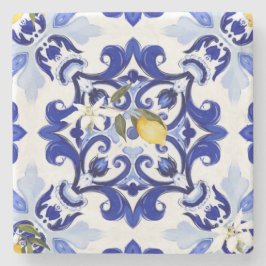 Porta-copo De Pedra estilo italiano,azulejos,majolica,limão,Impressão
