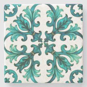 Porta-copo De Pedra Estilo italiano,mosaico,verde