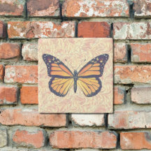 Estilo Vintage Monarca Borboleta Porta copos Arte