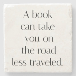 Porta-copo De Pedra Estrada Menos Percorrida Porta copos Marble Stone