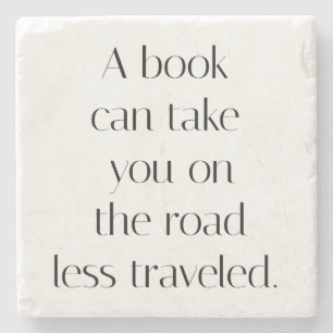 Porta-copo De Pedra Estrada Menos Percorrida Porta copos Marble Stone