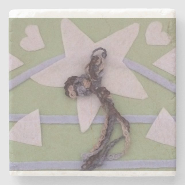 Porta-copo De Pedra Estrela flutuante (Frente)