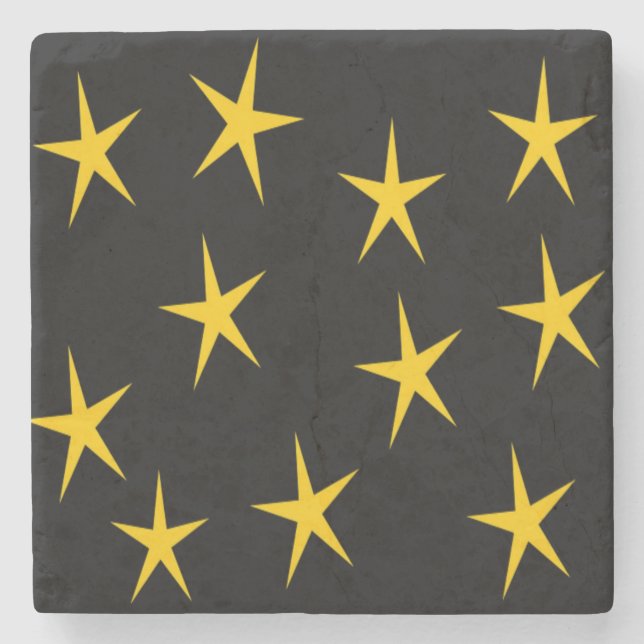 PORTA-COPO DE PEDRA ESTRELAS AMARELAS (Frente)