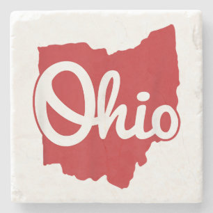 Porta-copo De Pedra Eu Amo Meu Ohio Home Script Ohio