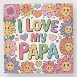 Porta-copo De Pedra Eu amo meu papai
